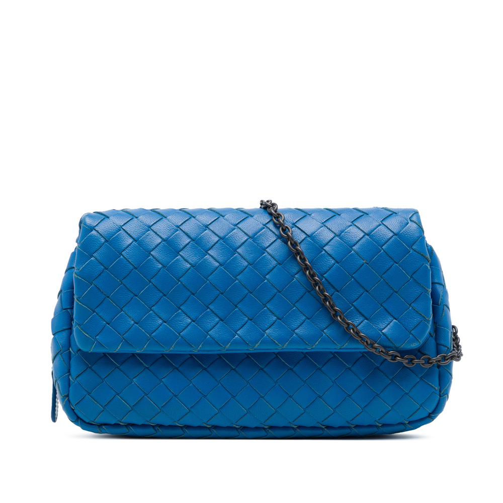 Pre-Loved Bottega Veneta Mini Nappa Intrecciato Expandable Chain Flap Crossbody